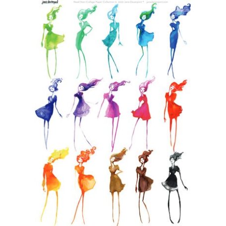 Rizspapír A4, Brighter Days / Jane Davenport Rice Paper (8 ív)