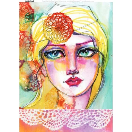 Rizspapír A4, Bright Girls / Jane Davenport Rice Paper (8 ív)