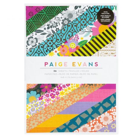 Papírkészlet 6"x8", Paper Pad - with gold foil / AC - Paige Evans - Splendid (24 lap)