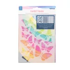 Stencil 6"x8", Flutter Stencil / AC - Vicki Boutin - Sweet Rush (3 db)