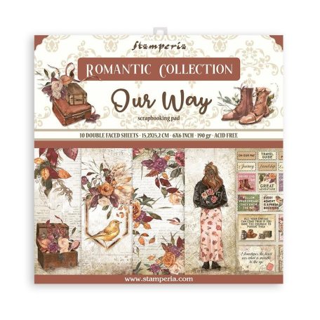 Papírkészlet 6" (15 cm), Our Way - Romantic Collection / Stamperia Paper Pack (10 ív)