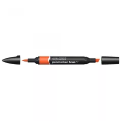   Promarker Brush kétvégű alkoholos ecsetfilc O177, Bright Orange / Winsor&Newton Promarker Brush (1 db)