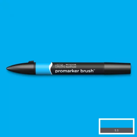 Promarker Brush kétvégű alkoholos ecsetfilc C847, Cyan / Winsor&Newton Promarker Brush (1 db)