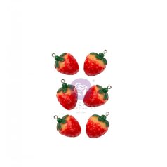   Díszítőelem , Strawberry Milkshake / Prima Marketing Metal Charms (6 db)