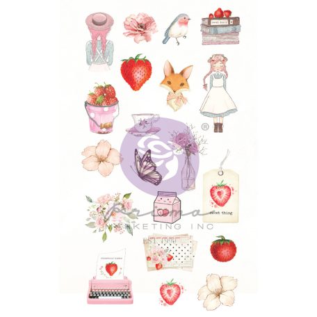 Matrica , Strawberry Milkshake / Prima Marketing Puffy Stickers (1 csomag)