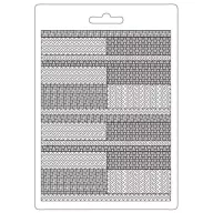   Textúra alap A5, Bauhaus Textile Pattern/ Stamperia Soft Mould (1 db)