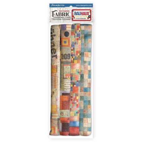 Textíl lapok 12" (30 cm), Bauhaus / Stamperia Fabric Sheets (1 csomag)