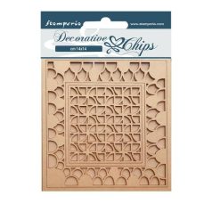   Chipboard 14x14 cm, Bauhaus Pattern/ Stamperia Decorative Chips (1 ív)