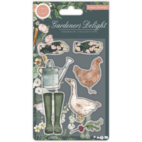 Szilikonbélyegző , Clear Stamps Adventure/ Craft Consortium Gardeners Delight (1 csomag)