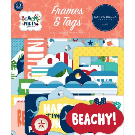Carta Bella Kivágatok - Beach Party - Frames & Tags (1 csomag)