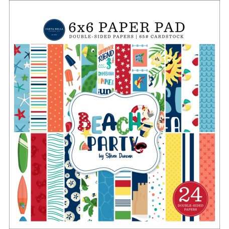 Papírkészlet 6" (15 cm), Beach Party / Carta Bella Paper Pad (24 lap)