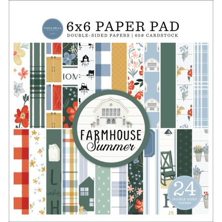 Papírkészlet 6" (15 cm), Farmhouse Summer / Carta Bella Paper Pad (24 lap)