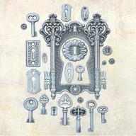   Öntőforma , Locks and Keys / Prima Marketing / Finnabair Moulds (1 db)