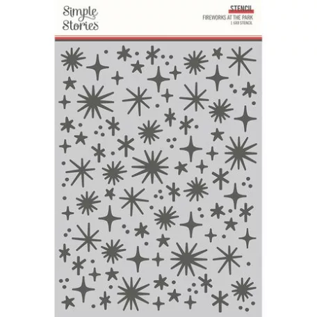 Stencil 6"x8", Waves / Simple Stories Say Cheese At The Park (1 db)