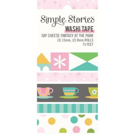 Dekorációs ragasztószalag , Washi Tape / Simple Stories Say Cheese Fantasy At The Park (5 db)