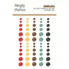   Díszítőelem , Enamel Dots / Simple Stories Say Cheese Frontier At The Park (1 ív)