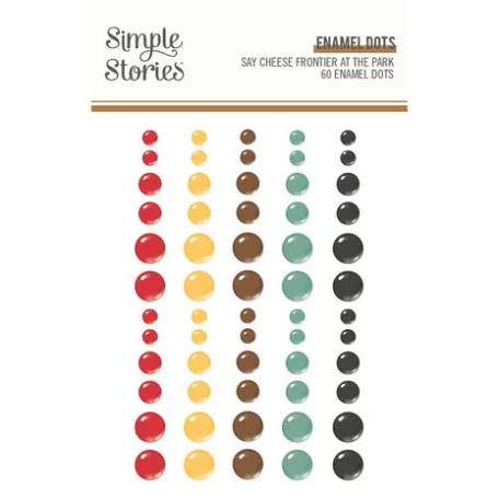 Díszítőelem , Enamel Dots / Simple Stories Say Cheese Frontier At The Park (1 ív)
