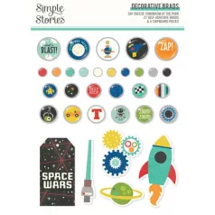   Díszítőelem , Decorative Brads / Simple Stories Say Cheese Tomorrow At The Park (1 csomag)