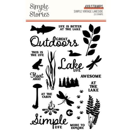 Szilikonbélyegző , Clear Stamps / Simple Stories Simple Vintage Lakeside (1 csomag)