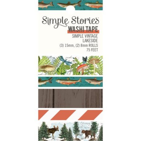 Dekorációs ragasztószalag , Washi Tape / Simple Stories Simple Vintage Lakeside (5 db)