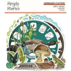   Chipboard , Chipboard Clusters / Simple Stories Simple Vintage Lakeside (1 csomag)
