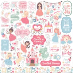  Matrica 12" (30 cm), Our Little Princess Elements/ Echo Park Cardstock Stickers (1 csomag)