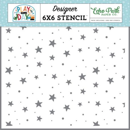 Stencil 6" (15 cm), Play All Day Boy Star Bright/ Echo Park Stencil (1 csomag)