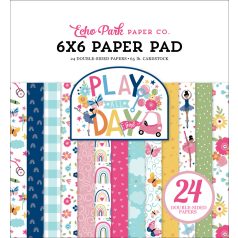   Papírkészlet 6" (15 cm), Play All Day Girl / Echo Park Paper Pack (24 lap)