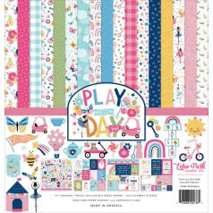   Scrapbook Papírkészlet 12" (30 cm) Play All Day Girl Collection Kit (1 csomag)