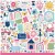 Matrica 12" (30 cm), Play All Day Girl Elements/ Echo Park Cardstock Stickers (1 csomag)