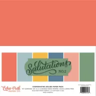   Papírkészlet 12" (30 cm), Salutations No.2 Kétoldalas/ Echo Park Coordinating Solids Paper Pack (6 lap)