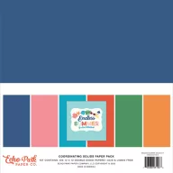   Papírkészlet 12" (30 cm), Endless Summer Kétoldalas/ Echo Park Coordinating Solids Paper Pack (6 lap)
