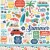 Matrica 12" (30 cm), Endless Summer Elements/ Echo Park Cardstock Stickers (1 csomag)