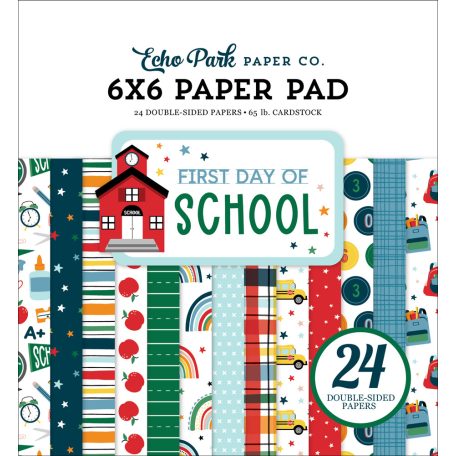 Papírkészlet 6" (15 cm), First Day Of School / Echo Park Paper Pack (24 lap)