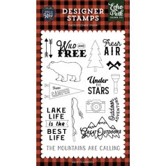   Szilikonbélyegző , Call of the Wild Fresh Air/ Echo Park Stencil Clear Stamps (1 db)