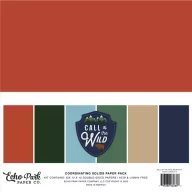   Papírkészlet 12" (30 cm), Call of the Wild Kétoldalas/ Echo Park Coordinating Solids Paper Pack (6 lap)