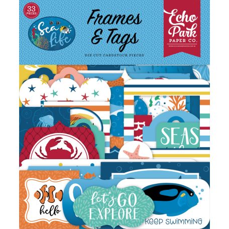 Kivágatok , Sea Life / Echo Park Frames & Tags (1 csomag)