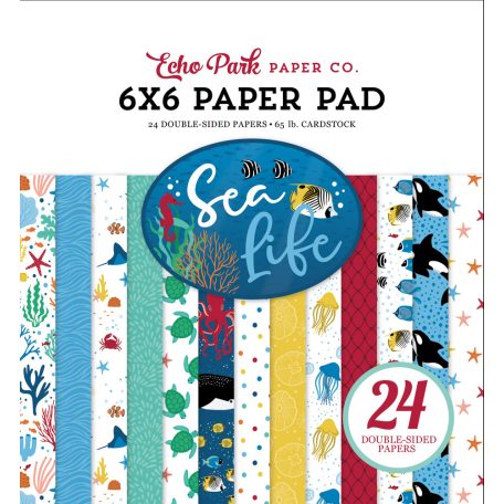 Papírkészlet 6" (15 cm), Sea Life / Echo Park Paper Pack (24 lap)