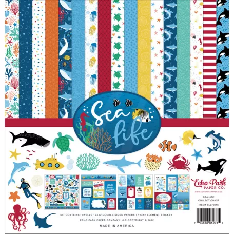 Scrapbook Papírkészlet 12" (30 cm) Sea Life Collection Kit (1 csomag)