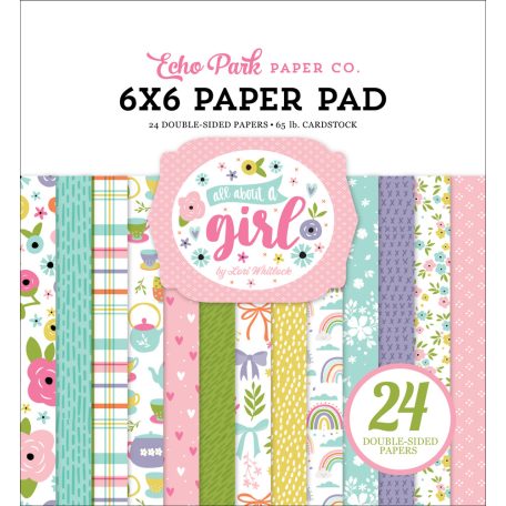 Papírkészlet 6" (15 cm), All About A Girl / Echo Park Paper Pack (24 lap)