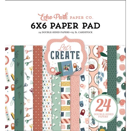 Papírkészlet 6" (15 cm), Let's Create / Echo Park Paper Pack (24 lap)