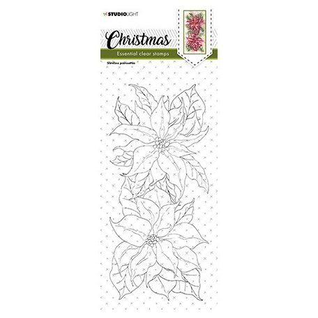 Szilikonbélyegző , Christmas Slimline poinsettia Essentials nr.240 / SL Clear Stamp (1 csomag)
