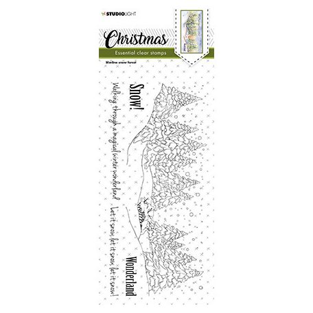 Szilikonbélyegző , Christmas Slimline snow forest Essentials nr.242 / SL Clear Stamp (1 csomag)