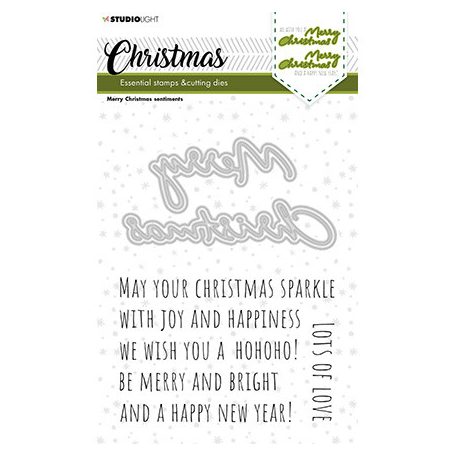 Vágósablon, bélyegzővel , Christmas sentiments Essentials nr.43 / SL Cutting Die (1 csomag)