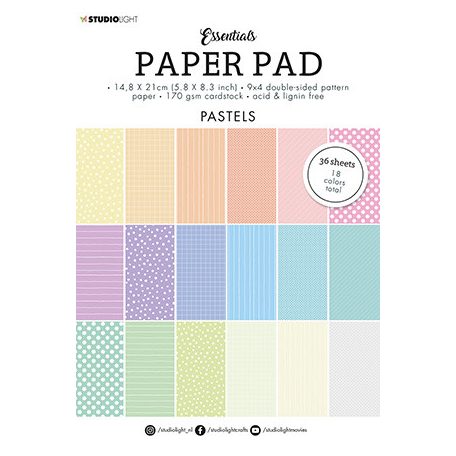 Papírkészlet A5, Pastel Essentials nr.40 / SL Paper Pad Blocks (36 lap)