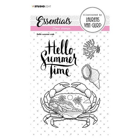 Szilikonbélyegző , Hello summer crab Essentials nr.254 / SL Clear Stamp (1 csomag)