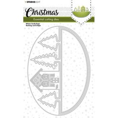  Vágósablon , Christmas Rocking card shape Essentials nr.256 / SL Cutting Die (1 csomag)