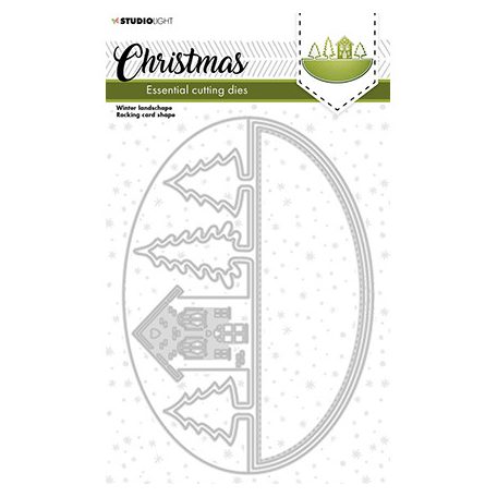 Vágósablon , Christmas Rocking card shape Essentials nr.256 / SL Cutting Die (1 csomag)