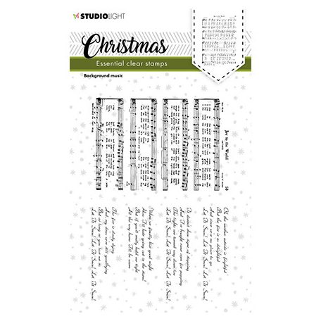 Szilikonbélyegző , Christmas Background music Essentials nr.246 / SL Clear Stamp (1 csomag)