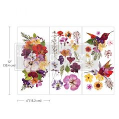   Re-Design with Prima Transzfer fólia 6"x12" (15x30cm) - Organic Flora - Decor Transfers (1 csomag)